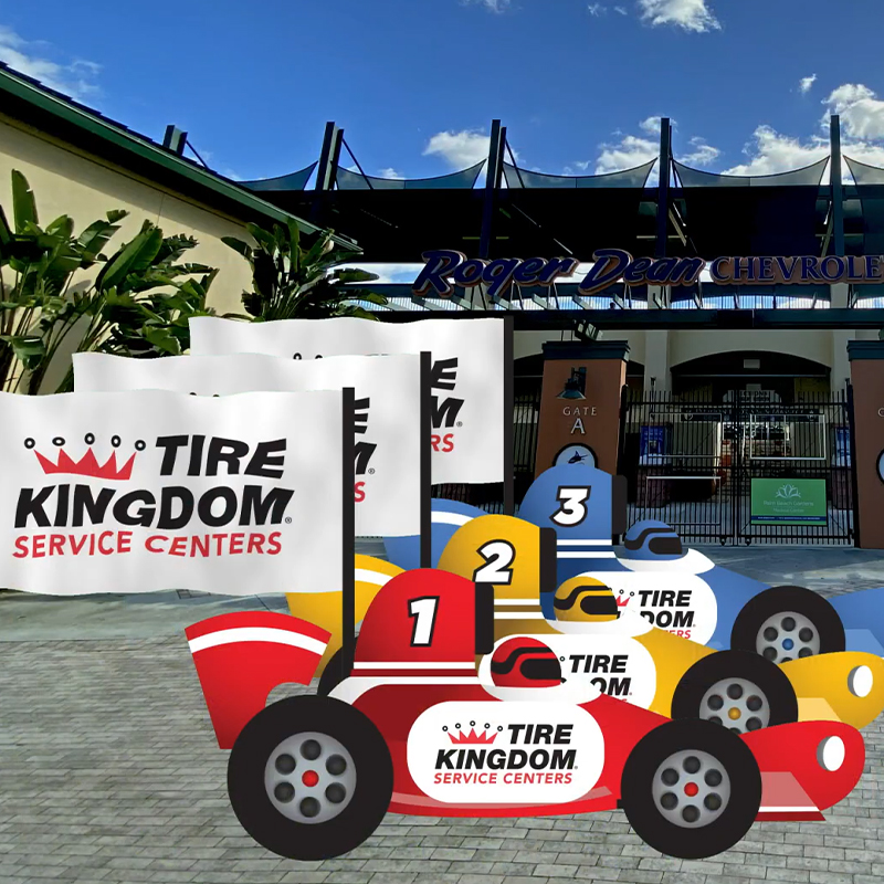 Animated video board race for Tire Kingdom and Jupiter Hammerheads